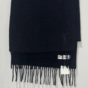 Yves Saint Laurent Black Scarf YSL